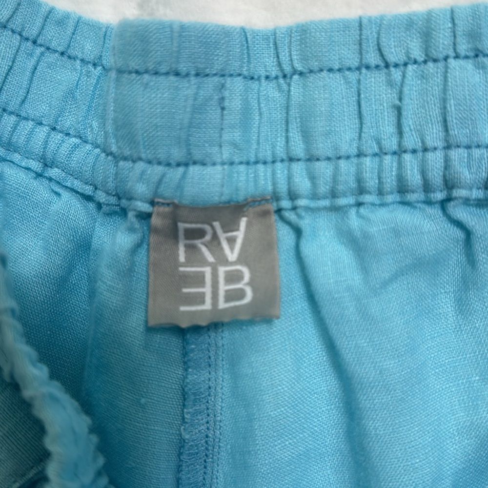 RABE CROP LINEN PANT BLUE - Picture 4 of 9